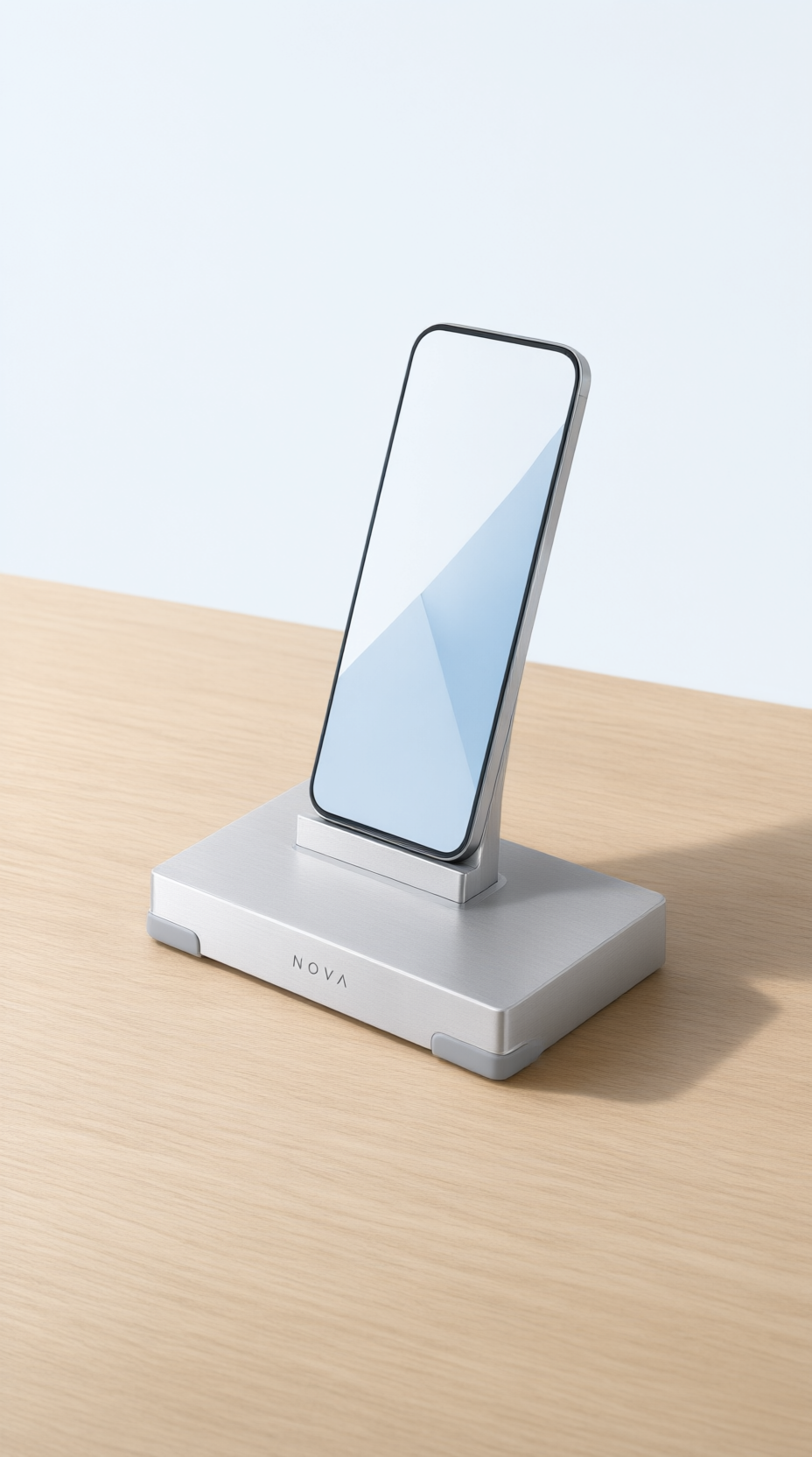 Silver Desk Dock on a desk