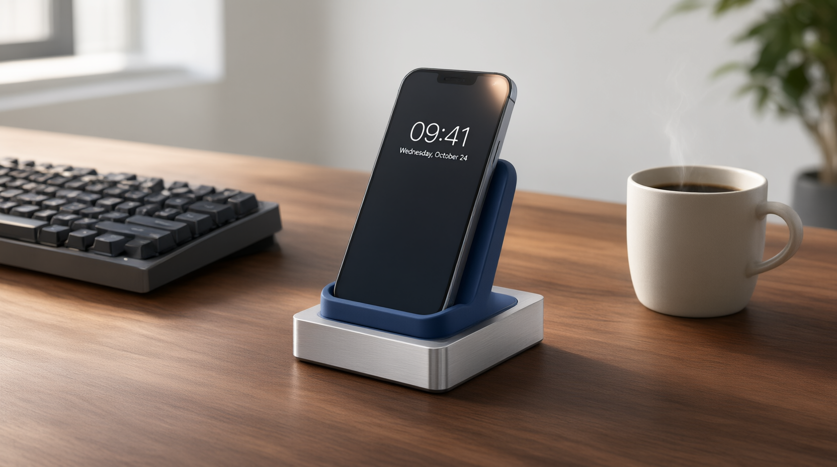 Phone on the Desk Dock, workspace scene