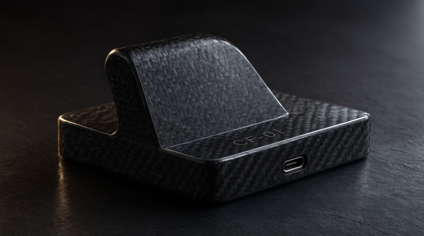 Carbon Dock matte weave close-up